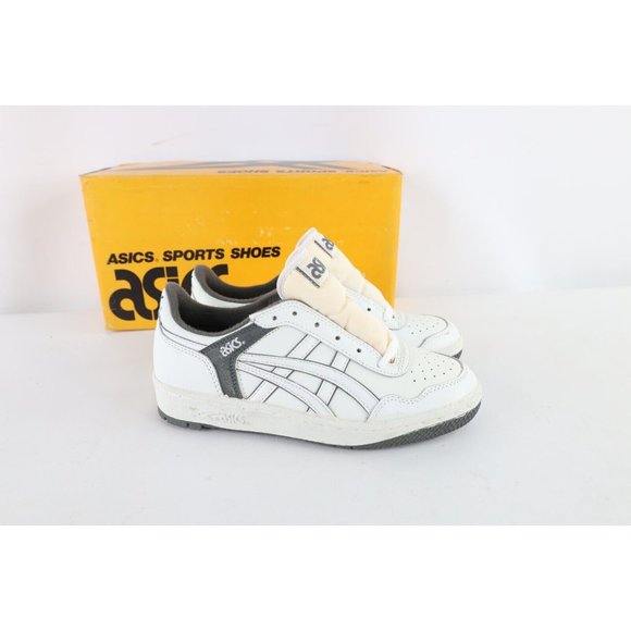 NOS Vintage 90s Asics Mens 6 Spell Out Outrage Sneakers Shoes White Charcoal main image 10